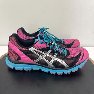 Asics Gel-Scout Trail Running Shoes Women 10.5 Pink Black Blue T2J6N Lightweight